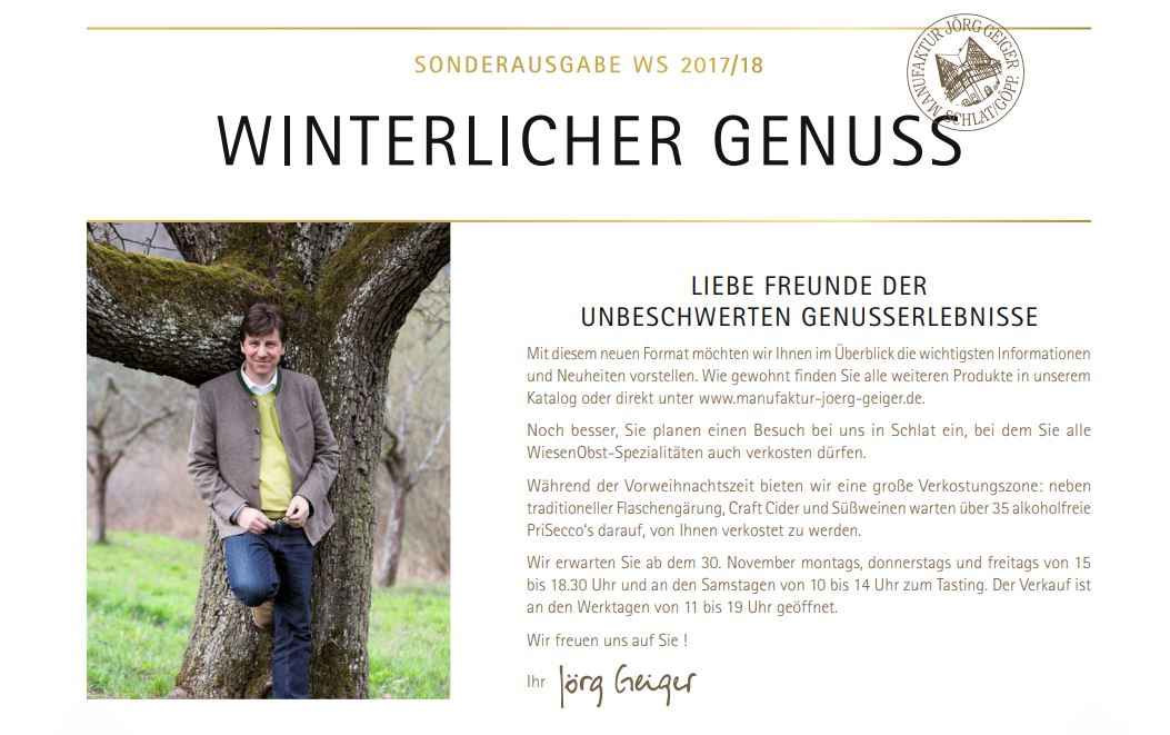 Bild der Genusszeit Sonderausgabe WS 2017/18