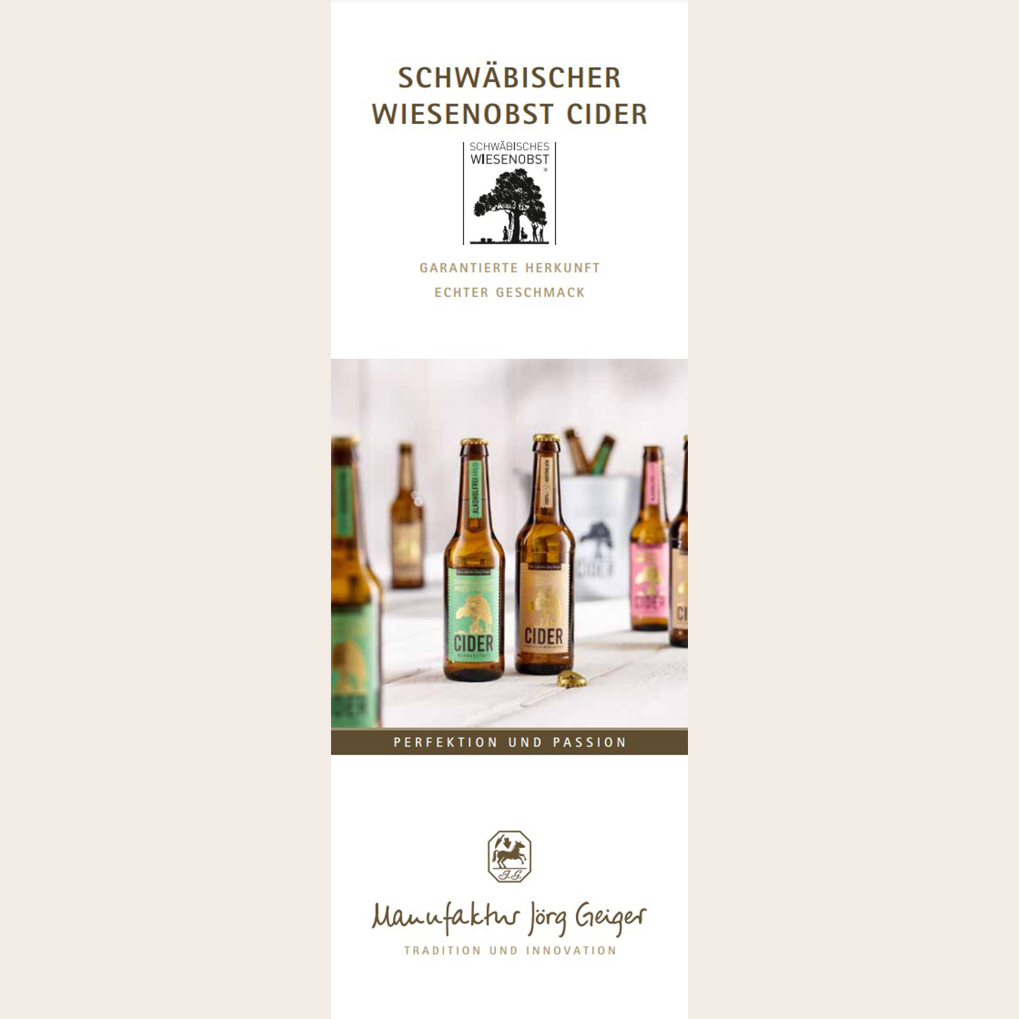 Produktgruppenflyer Schwäbischer WiesenObst Cider